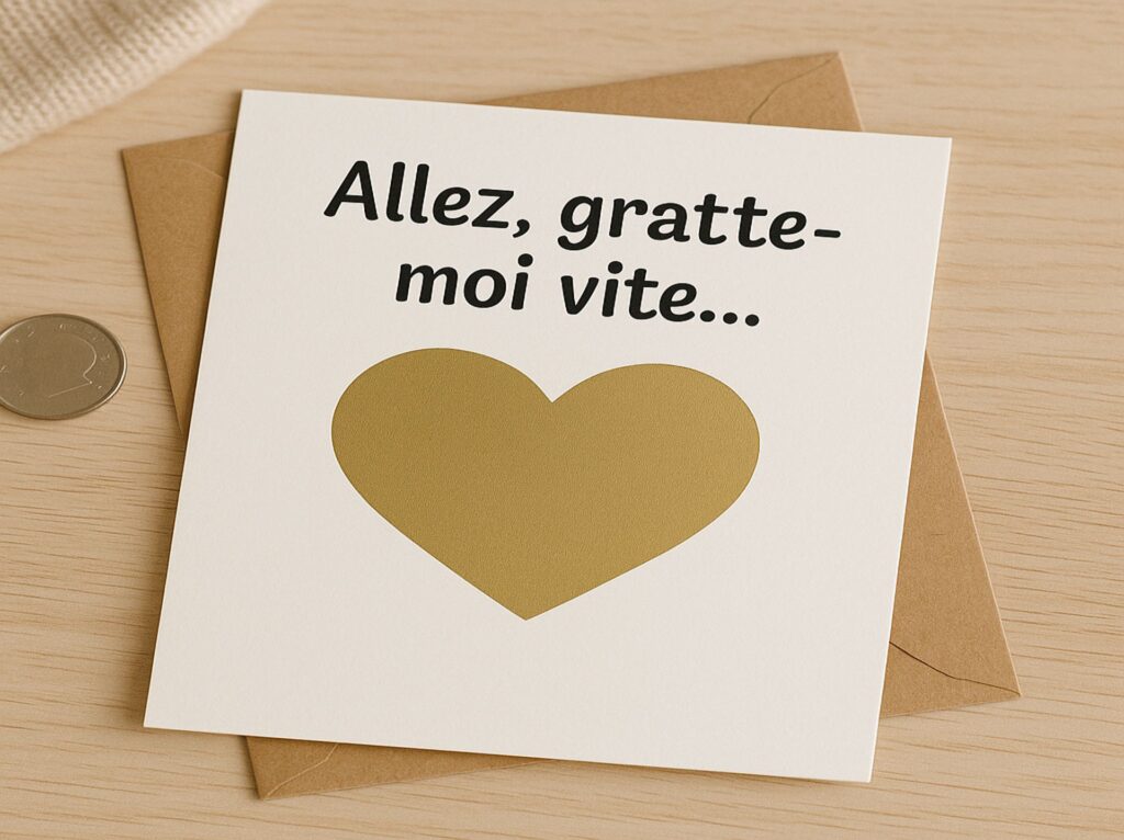Idée annonce grossesse carte à gratter